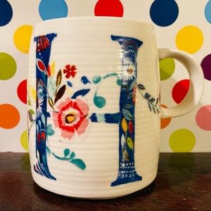 Anthropologie starla initial monogram mug h